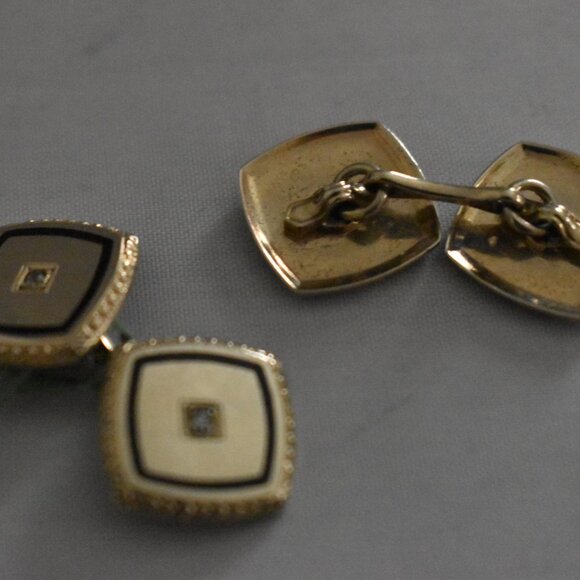 Gorgeous 14K White Gold Cufflinks – Diamonds – Jeweler’s Tag - $3,000 – Vintage - Picture 7 of 10